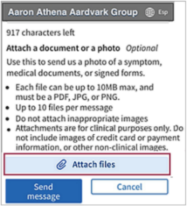 how to attach files to athena patient portal for fhc - family health center